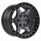 DROPSTAR TRAIL SERIES 604AB WHEELS 5X5.0(127) & 5X5.5(139.7) - ANTHRACITE & BLACK LIP