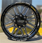 20X10 LEGION OFF-ROAD LG4 WHEELS, -18 Offset, 8X170, GLOSS BLACK & MILLED