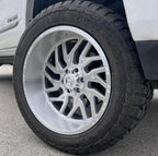 22X12 TIS 544BSM OFF-ROAD WHEELS WITH 8X170 BOLT PATTERN AND -44 OFFSET - SILVER BRUSHED