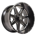 22X12 XTREME FORCE XF-4 WHEELS 6X135 -44 OFFSET - SATIN BLACK & MILLED