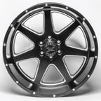 22X12 XTREME FORCE XF-4 WHEELS 6X135 -44 OFFSET - SATIN BLACK & MILLED