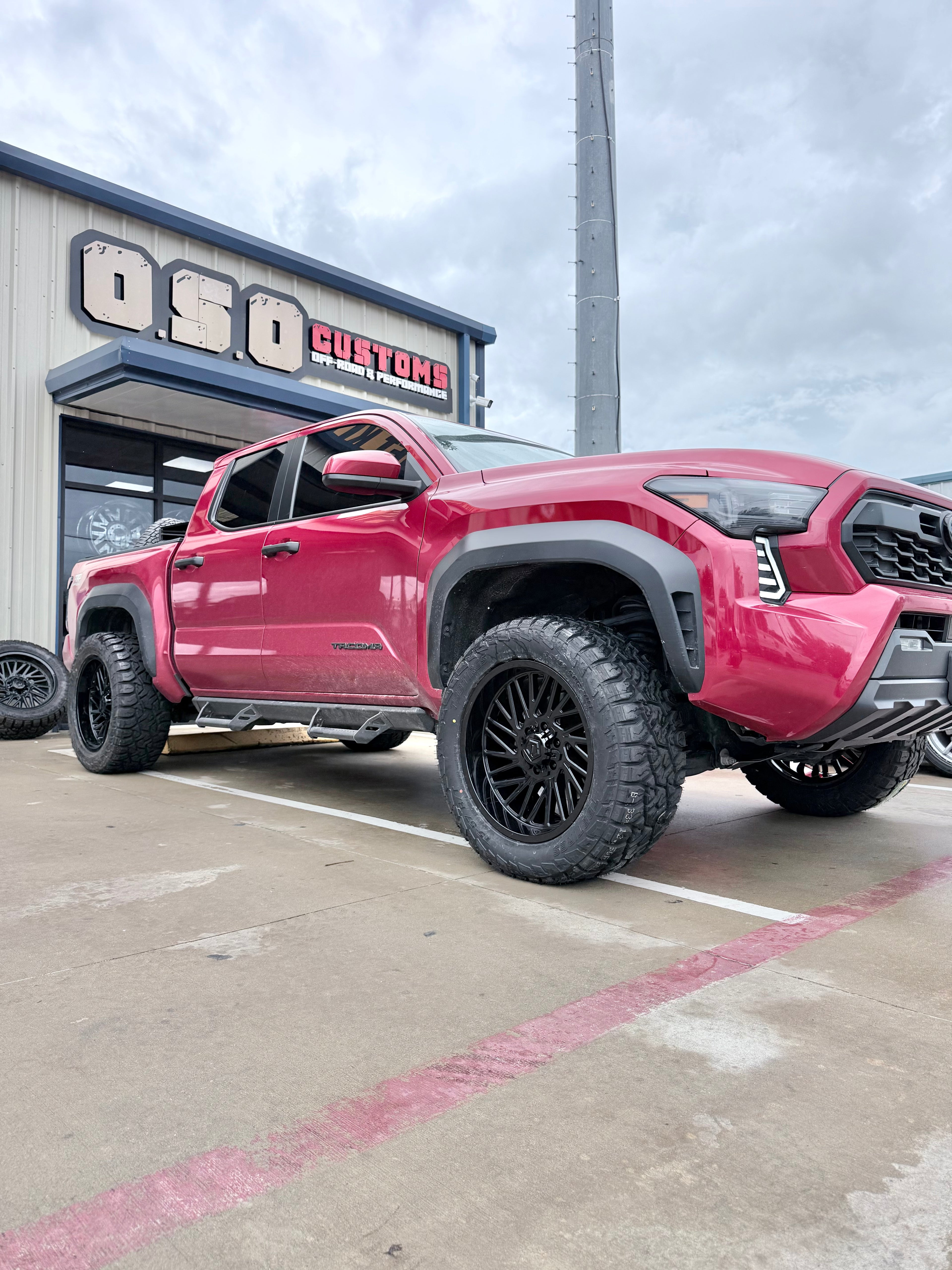 2024 - 2027 TOYOTA TACOMA WITH 20X10 TIS 553B OFF-ROAD WHEELS AND 33X12.50R20 RT TIRES - GALLERY