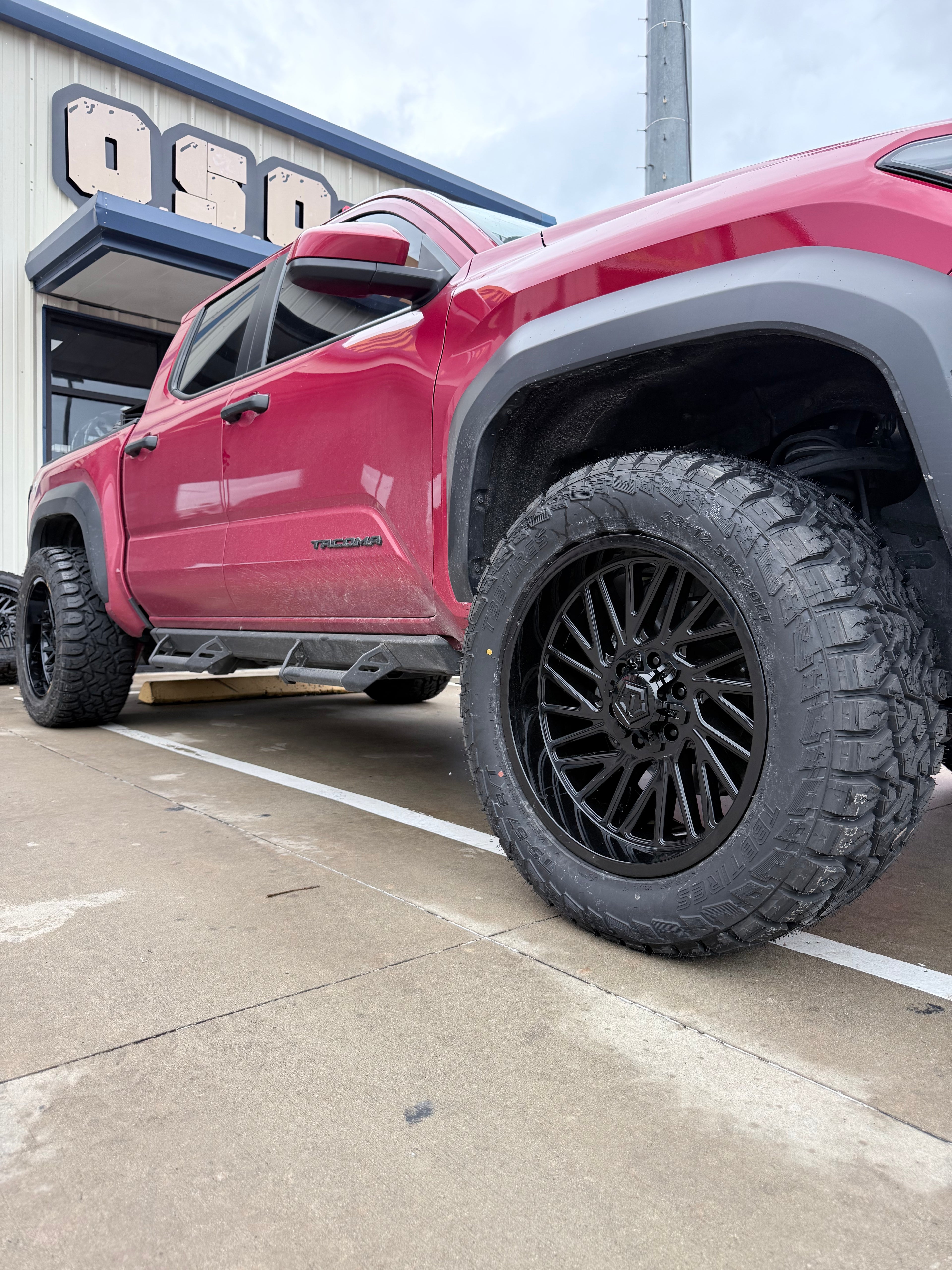 2024 - 2027 TOYOTA TACOMA WITH 20X10 TIS 553B OFF-ROAD WHEELS AND 33X12.50R20 RT TIRES - GALLERY