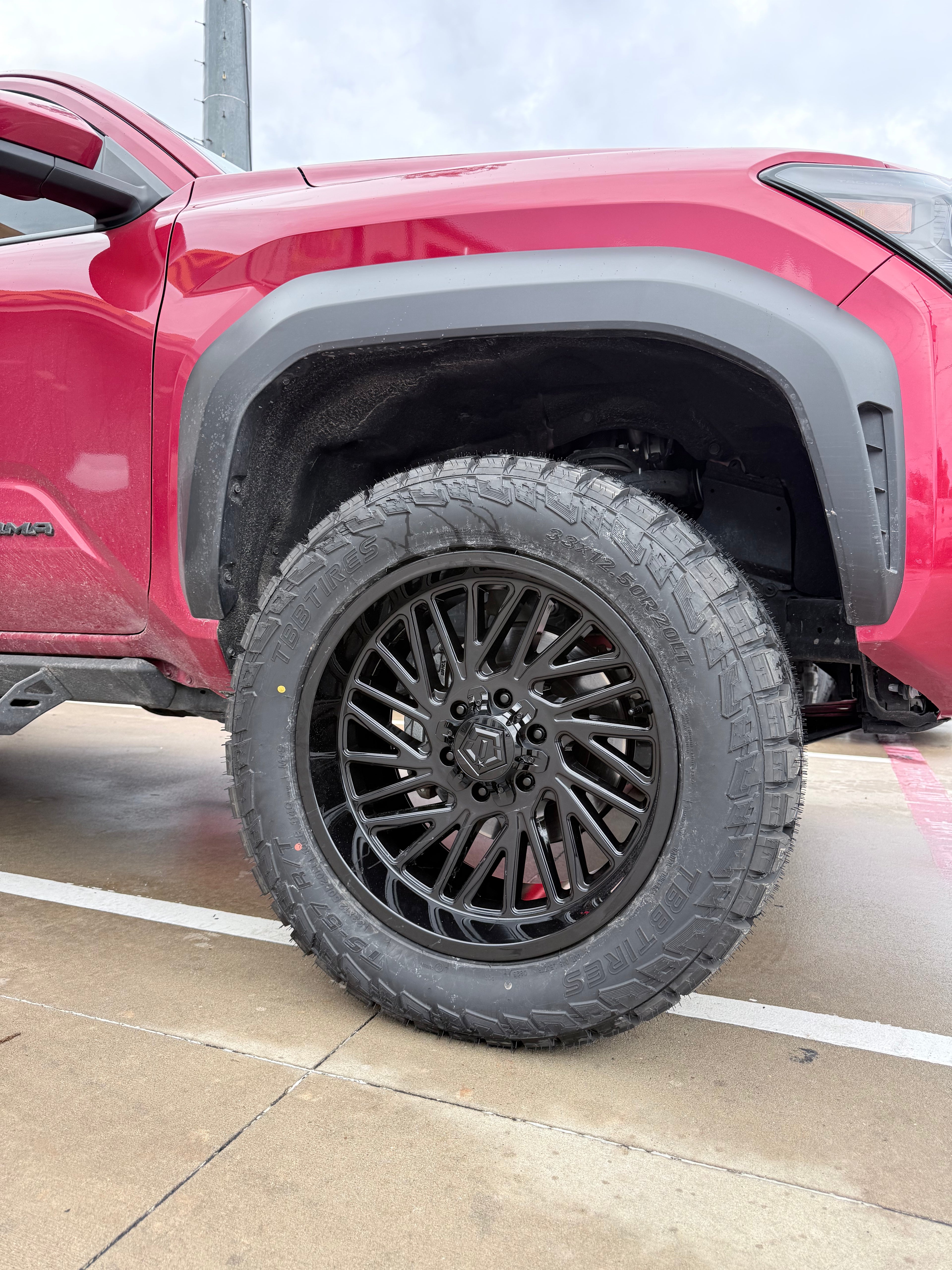 2024 - 2027 TOYOTA TACOMA WITH 20X10 TIS 553B OFF-ROAD WHEELS AND 33X12.50R20 RT TIRES - GALLERY