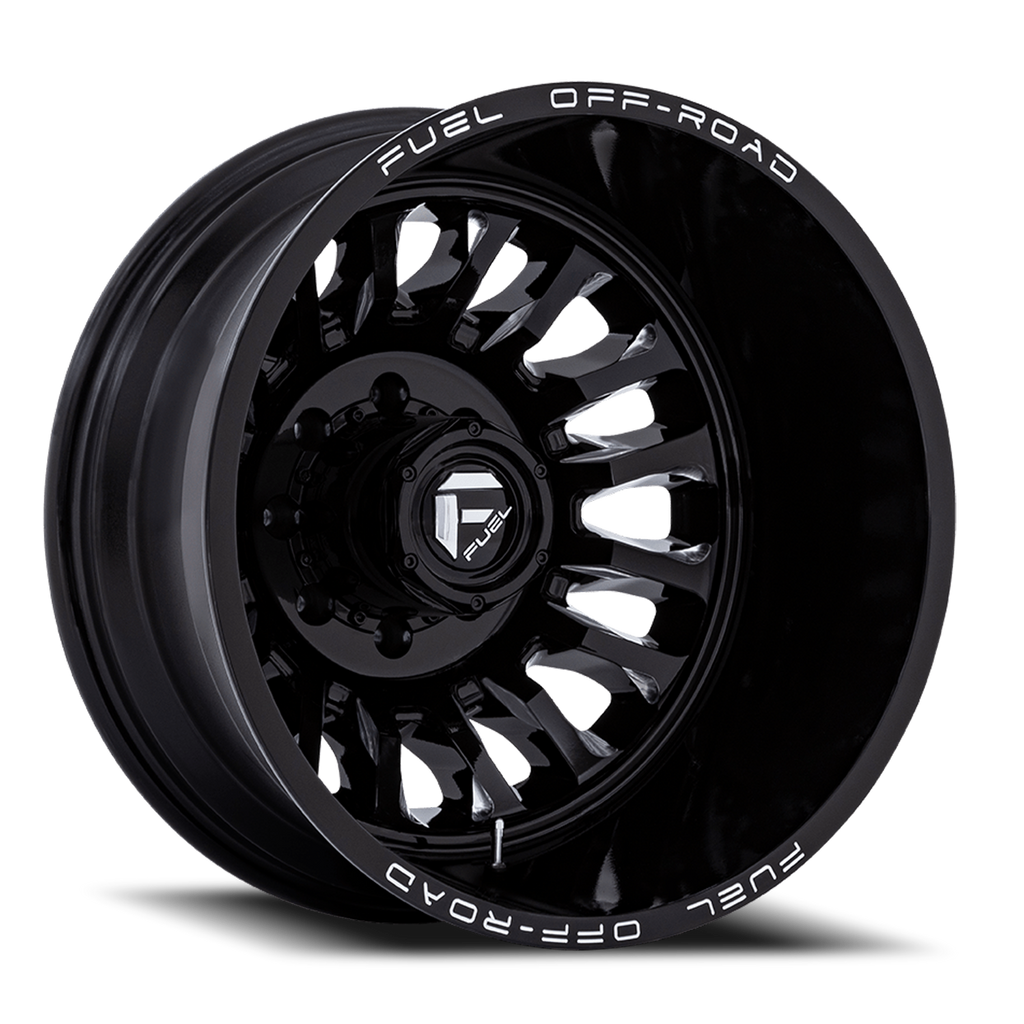 FUEL ARC D868 DUALLY WHEELS 8X200 - GLOSS BLACK MILLED