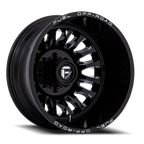FUEL ARC D868 DUALLY WHEELS 8X200 - GLOSS BLACK MILLED