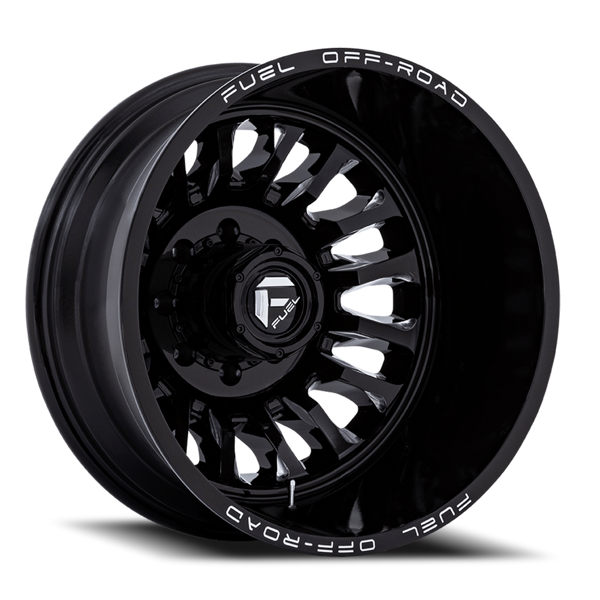FUEL ARC D868 DUALLY WHEELS 8X200 - GLOSS BLACK MILLED