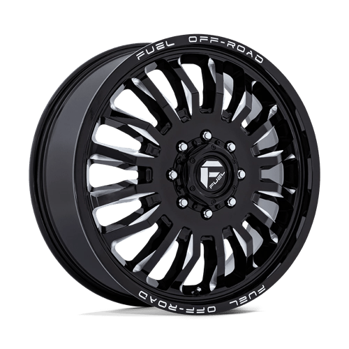 FUEL ARC D868 DUALLY WHEELS 8X200 - GLOSS BLACK MILLED