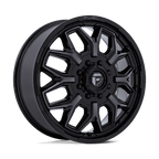 FUEL FLUX D875 DUALLY WHEELS 8X200 - GLOSS BLACK BRUSH FC GRAY DDDT