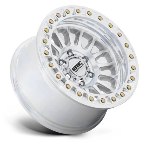 KMC KM239 Impact Beadlock 17x9 Inch Wheel with Machined Finish and 6x139.7 Bolt Pattern