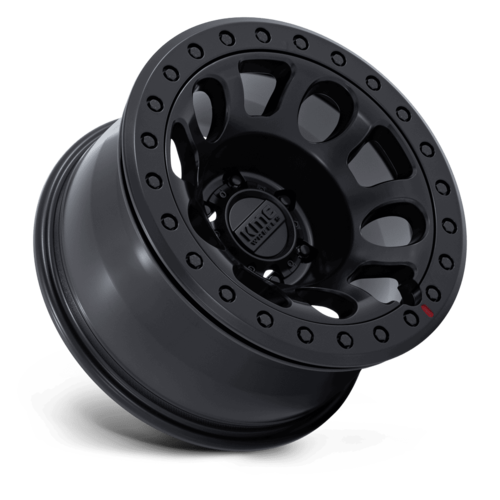 KMC KM241 E25 Beadlock Wheel 17x9 Inches 6x135 Bolt Pattern, +1 Offset, 87.10mm Center Bore, Black-Out Finish