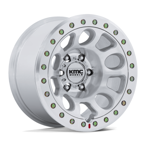 KMC KM241 E25 Beadlock 17x9 Inch Wheel with Machined Finish and 6x135 Bolt Pattern