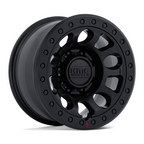 KMC E25 Beadlock 17x9 Blackout Wheel with -38 Offset and 8x165.1 Bolt Pattern