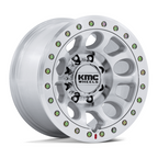 KMC KM241 E25 Beadlock 17x9 Wheel with Machined Finish and 8x165.1 Bolt Pattern