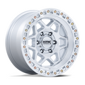 KMC KM553 TORX 17x8.5 Inch Alloy Wheel with Gloss Silver Machined Face Finish