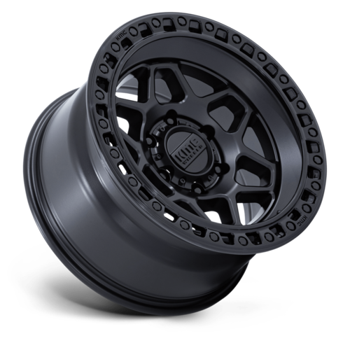 KMC KM553 TORX 17x9 Matte Black with Gloss Black Lip Wheel for 6x139.7 Bolt Pattern, -12 Offset, 106.10mm Center Bore