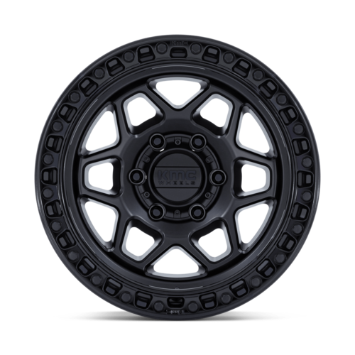 KMC KM553 TORX 17x8.5 Matte Black with Gloss Black Lip Wheel with 6x139.7 Bolt Pattern and +25 Offset