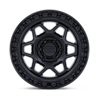 KMC KM553 TORX 17x9 Matte Black with Gloss Black Lip Wheel - 5x127 Bolt Pattern, -12 Offset, 71.50 Center Bore