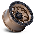 KMC KM553 TORX 17x8.5 Inch Matte Bronze with Gloss Black Lip Wheel
