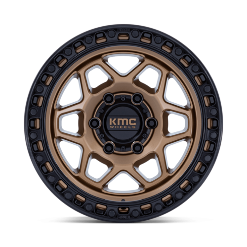 KMC KM553 TORX 17x8.5 Inch Matte Bronze with Gloss Black Lip Wheel - 6x135 Bolt Pattern, +0 Offset