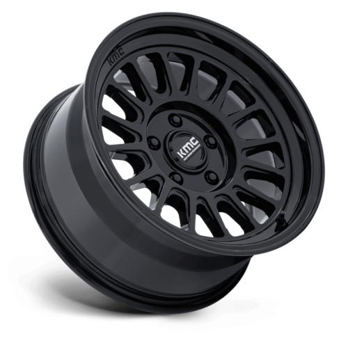 KMC Impact FFT 18x9 Gloss Black Alloy Wheel with 8x180 Bolt Pattern and +18 Offset