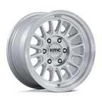 KMC Impact FFT 17x8.5 Inch Gloss Silver with Machined Face Wheel - 6x135 Bolt Pattern, +0 Offset