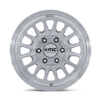 KMC Impact FFT 17x8.5 Inch Gloss Silver with Machined Face Wheel - 6x135 Bolt Pattern, +0 Offset