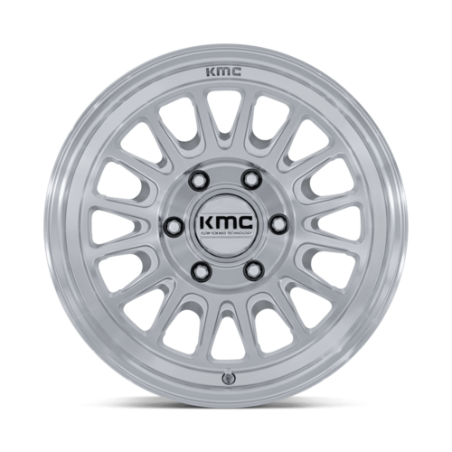 KMC Impact FFT 17x8.5 Inch Gloss Silver with Machined Face Wheel - 6x135 Bolt Pattern, +0 Offset