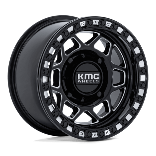 KMC Powersports KS241 TORX UTV Beadlock 15x8 Wheel in Gloss Black Milled