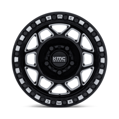 KMC Powersports KS241 TORX UTV Beadlock 15x8 Wheel with Gloss Black Milled Finish