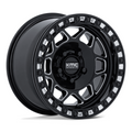 KMC Powersports KS241 TORX UTV Beadlock Wheel 15x7 - Gloss Black Milled, 5x114.3 Bolt Pattern, +38 Offset