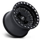 KMC Powersports KS242 AZTEC UTV Beadlock Wheel - 15x10, 5x114.3 Bolt Pattern, Gloss Black Milled Finish