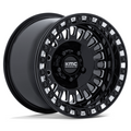 KMC Powersports KS242 AZTEC UTV Beadlock Wheel - 15x7 inches, 5x114.3 Bolt Pattern, +38 Offset, Gloss Black Milled Finish