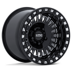 KMC Powersports KS242 AZTEC UTV Beadlock Wheel - 15x7 inches, 5x114.3 Bolt Pattern, +38 Offset, Gloss Black Milled Finish