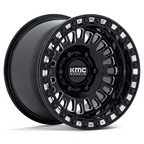 KMC Powersports AZTEC UTV Beadlock Wheel 15x10 - Gloss Black Milled Finish, 6x139.7 Bolt Pattern, +0 Offset