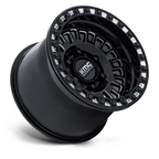 KMC Powersports AZTEC UTV Beadlock Wheel 15x10 - Gloss Black Milled Finish, 6x139.7 Bolt Pattern, +0 Offset