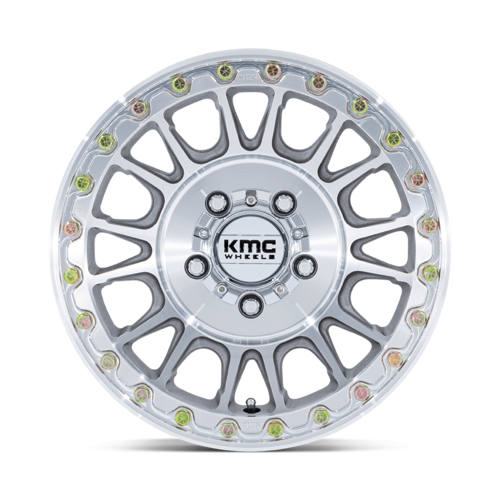 KMC Powersports Impact UTV Beadlock Wheel 15x7 - Machined Finish with 5x114.3 Bolt Pattern +38 Offset