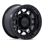KMC Powersports KS241 TORX UTV Beadlock Wheel 15x7 - Matte Black with Gloss Black Ring, 6x139.7 Bolt Pattern, +38 Offset