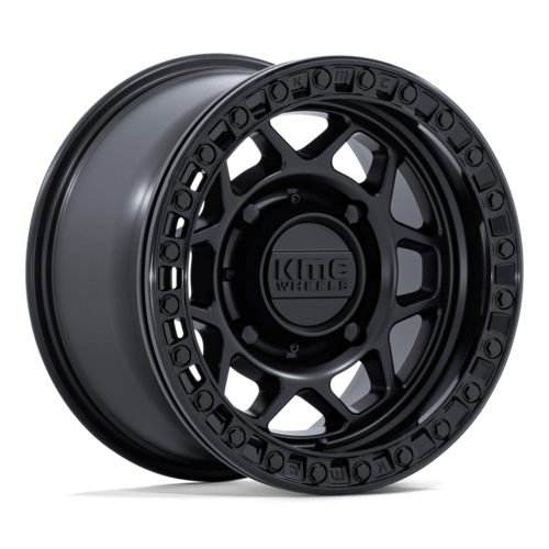 KMC Powersports KS241 TORX UTV Beadlock Wheel - 15x7 inches, Matte Black with Gloss Black Ring, 5x114.3 Bolt Pattern, +38 Offset