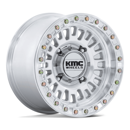KMC Powersports AZTEC UTV Beadlock Wheel - 15x8, 4x137 Bolt Pattern, Machined Finish