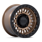 KMC Powersports AZTEC UTV Beadlock Wheel 15x8 - Matte Bronze with Black Ring
