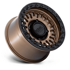 KMC Powersports AZTEC UTV Beadlock Wheel 15x8 - Matte Bronze with Black Ring, 5x114.3 Bolt Pattern