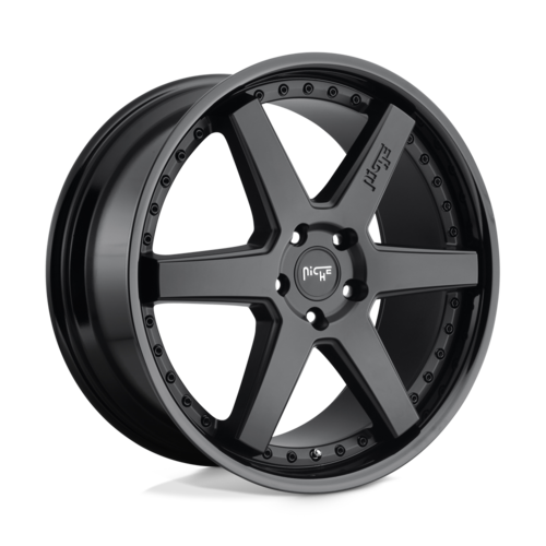 Niche 1PC M192 ALTAIR 18x9.5 Inch Gloss and Matte Black Wheel with 5x114.3 Bolt Pattern and +35 Offset