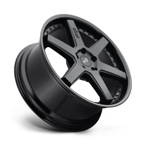 Niche 1PC M192 ALTAIR 20x9 Gloss and Matte Black Wheel with 5x115 Bolt Pattern and +18 Offset