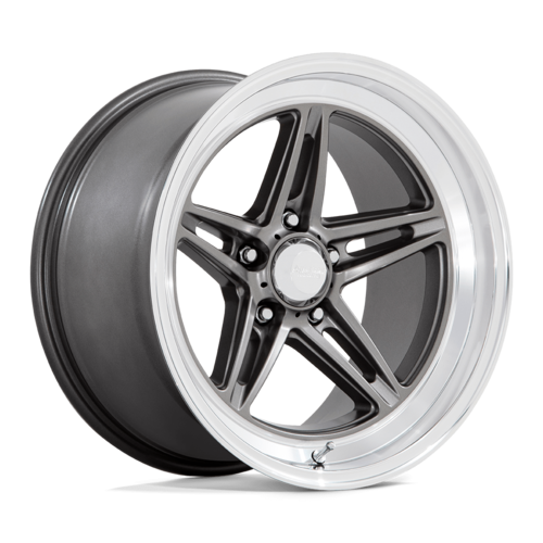 American Racing Vintage VN514 Groove 18x8 Anthracite with Diamond Cut Lip