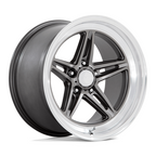 American Racing Vintage VN514 Groove 18x7 Inch Anthracite with Diamond Cut Lip Wheel