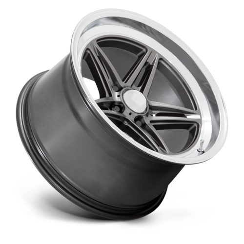 American Racing Vintage VN514 Groove 18x10 Inch Anthracite with Diamond Cut Lip Wheel