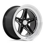 American Racing Vintage VN514 Groove 18x8 Gloss Black Milled Wheel with Diamond Cut Lip and 5x114.3 Bolt Pattern