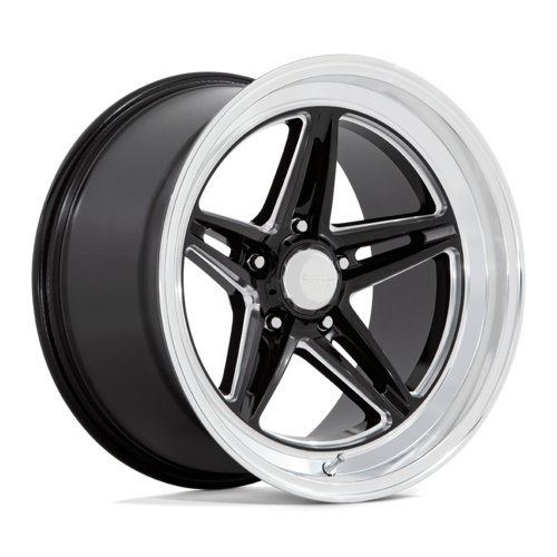 American Racing Vintage VN514 Groove 18x7 Gloss Black Milled with Diamond Cut Lip