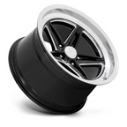 American Racing Vintage VN514 Groove 18x8 Gloss Black Milled Wheel with Diamond Cut Lip and 5x120.65 Bolt Pattern